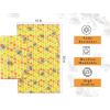 PurpleEssences Flour Sack Kitchen Towels – Set of 2 Summer Dish Towels with Hanging Loop 16×26 Inch Absorbent Reusable Cotton Cloths for Cleaning, Cute Design Housewarming Gift – French Flower Garden(Honey Comb Bee)