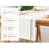 PurpleEssences French Striped Table Runner 72 inches Long Stripe Runner 14 x 72 Inch 100% Cotton – Durable Washable Fabric for Fall Thanksgiving – H.White and Nut Brown(French Stripe – Royal Grey/H.White)
