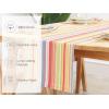 PurpleEssences French Striped Table Runner 72 inches Long Stripe Runner 14 x 72 Inch 100% Cotton – Durable Washable Fabric for Fall Thanksgiving – H.White and Nut Brown(Stripe – Multi Colour)