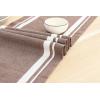 PurpleEssences French Striped Table Runner 72 inches Long Stripe Runner 14 x 72 Inch 100% Cotton – Durable Washable Fabric for Fall Thanksgiving – H.White and Nut Brown(French Stripe – H.White/Nut Brown)