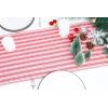 PurpleEssences French Striped Table Runner 72 inches Long Stripe Runner 14 x 72 Inch 100% Cotton – Durable Washable Fabric for Fall Thanksgiving – H.White and Nut Brown(Homestead Stripe – Red with White Stripes)