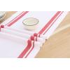 PurpleEssences French Striped Table Runner 72 inches Long Stripe Runner 14 x 72 Inch 100% Cotton – Durable Washable Fabric for Fall Thanksgiving – H.White and Nut Brown(French Stripe – Red/White)