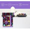 PurpleEssences Halloween Cloth Napkins, Set of 6 100% Cotton Napkins, 18×18 Inch Soft Durable Fabric Napkins, White Cloth Napkins for Halloween Luncheon Dinner, Bat(Day of the Dead)