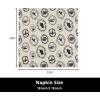 PurpleEssences Halloween Cloth Napkins, Set of 6 100% Cotton Napkins, 18×18 Inch Soft Durable Fabric Napkins, White Cloth Napkins for Halloween Luncheon Dinner, Bat(Halloween Frame)