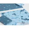 PurpleEssences Kids Reusable Cloth Napkins | 2-Ply, Reversible | Thick, Absorbent Cotton | Set of 2, 12”x12” | Ideal for Lunch – Butterfly(Sea World)