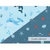 PurpleEssences Kids Reusable Cloth Napkins | 2-Ply, Reversible | Thick, Absorbent Cotton | Set of 2, 12”x12” | Ideal for Lunch – Butterfly(Sea World)