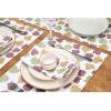 PurpleEssences Maple Leaves Fall Placemats Set of 4, 13×19-In Autumn Fall Table Placemats, Washable Cloth Table Mats, Thanksgiving Placemats for Party Dining Decor, Aurelia(Autumn Leaves)