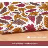 PurpleEssences Maple Leaves Fall Placemats Set of 4, 13×19-In Autumn Fall Table Placemats, Washable Cloth Table Mats, Thanksgiving Placemats for Party Dining Decor, Aurelia(Fall Garden)