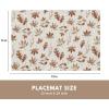 PurpleEssences Maple Leaves Fall Placemats Set of 4, 13×19-In Autumn Fall Table Placemats, Washable Cloth Table Mats, Thanksgiving Placemats for Party Dining Decor, Aurelia(Aurelia)