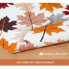 PurpleEssences Maple Leaves Fall Placemats Set of 4, 13×19-In Autumn Fall Table Placemats, Washable Cloth Table Mats, Thanksgiving Placemats for Party Dining Decor, Aurelia(Maple Leaves)
