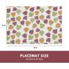 PurpleEssences Maple Leaves Fall Placemats Set of 4, 13×19-In Autumn Fall Table Placemats, Washable Cloth Table Mats, Thanksgiving Placemats for Party Dining Decor, Aurelia(Autumn Leaves)