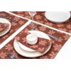 PurpleEssences Maple Leaves Fall Placemats Set of 4, 13×19-In Autumn Fall Table Placemats, Washable Cloth Table Mats, Thanksgiving Placemats for Party Dining Decor, Aurelia(Damask Maple Leaves)