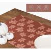 PurpleEssences Maple Leaves Fall Placemats Set of 4, 13×19-In Autumn Fall Table Placemats, Washable Cloth Table Mats, Thanksgiving Placemats for Party Dining Decor, Aurelia(Damask Maple Leaves)