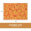 PurpleEssences Maple Leaves Fall Placemats Set of 4, 13×19-In Autumn Fall Table Placemats, Washable Cloth Table Mats, Thanksgiving Placemats for Party Dining Decor, Aurelia(Maple & Hazel)