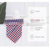 PurpleEssences Mini Gingham Check Dinner Cloth Napkin – Fall Thanksgiving – Mitered Corners – Set of 12-100% Cotton – 18×18 Inch – Reusable Washable – Beige and White(Red Blue White)