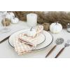 PurpleEssences Mini Gingham Check Dinner Cloth Napkin – Fall Thanksgiving – Mitered Corners – Set of 12-100% Cotton – 18×18 Inch – Reusable Washable – Beige and White(Beige White)