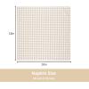 PurpleEssences Mini Gingham Check Dinner Cloth Napkin – Fall Thanksgiving – Mitered Corners – Set of 12-100% Cotton – 18×18 Inch – Reusable Washable – Beige and White(Beige White)