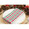 PurpleEssences Mini Gingham Check Dinner Cloth Napkin – Fall Thanksgiving – Mitered Corners – Set of 12-100% Cotton – 18×18 Inch – Reusable Washable – Beige and White(Red Green White)