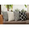 PurpleEssences Modern Pattern Spring Summer Easter Sofa Pillow Covers, Set of 4 Pillow Covers 18×18 – Decorative Geometric Throw Pillow Cushion Case for Indoor Outdoor, Car – Square Sage Green, Square(Black)