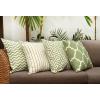 PurpleEssences Modern Pattern Spring Summer Easter Sofa Pillow Covers, Set of 4 Pillow Covers 18×18 – Decorative Geometric Throw Pillow Cushion Case for Indoor Outdoor, Car – Square Sage Green, Square(Sage Green)