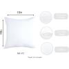 PurpleEssences Pack of 2 Cotton Pillow Covers Decorative Throw Pillowcase Soft Solid Cushion Case for Sofa Car Bedroom – Fall Thanksgiving – 20×20 Inch – Red(White)