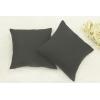 PurpleEssences Pack of 2 Cotton Pillow Covers Decorative Throw Pillowcase Soft Solid Cushion Case for Sofa Car Bedroom – Fall Thanksgiving – 20×20 Inch – Red(Dark Grey)