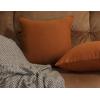 PurpleEssences Pack of 2 Cotton Pillow Covers Decorative Throw Pillowcase Soft Solid Cushion Case for Sofa Car Bedroom – Fall Thanksgiving – 20×20 Inch – Red(Rust)