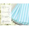 PurpleEssences Plain Striped Cloth Napkins – Set of 12-100% Cotton – 18 x 18 Inch – Fall Thanksgiving – Perfect Everyday Use Dinner Napkin – Aqua Blue White(Aqua Blue White)