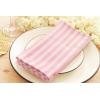 PurpleEssences Plain Striped Cloth Napkins – Set of 12-100% Cotton – 18 x 18 Inch – Fall Thanksgiving – Perfect Everyday Use Dinner Napkin – Aqua Blue White(Blush Pink White)