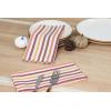 PurpleEssences Plain Striped Cloth Napkins – Set of 12-100% Cotton – 18 x 18 Inch – Fall Thanksgiving – Perfect Everyday Use Dinner Napkin – Aqua Blue White(Fall)