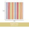 PurpleEssences Plain Striped Cloth Napkins – Set of 12-100% Cotton – 18 x 18 Inch – Fall Thanksgiving – Perfect Everyday Use Dinner Napkin – Aqua Blue White(Multicolor)