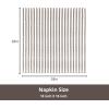 PurpleEssences Plain Striped Cloth Napkins – Set of 12-100% Cotton – 18 x 18 Inch – Fall Thanksgiving – Perfect Everyday Use Dinner Napkin – Aqua Blue White(Nut Brown Ivory)