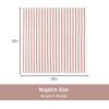 PurpleEssences Plain Striped Cloth Napkins – Set of 12-100% Cotton – 18 x 18 Inch – Fall Thanksgiving – Perfect Everyday Use Dinner Napkin – Aqua Blue White(Royal Rust Ivory)