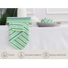 PurpleEssences Plain Striped Cloth Napkins – Set of 12-100% Cotton – 18 x 18 Inch – Fall Thanksgiving – Perfect Everyday Use Dinner Napkin – Aqua Blue White(St Patricks Green)