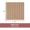 PurpleEssences Plain Striped Cloth Napkins – Set of 12-100% Cotton – 18 x 18 Inch – Fall Thanksgiving – Perfect Everyday Use Dinner Napkin – Aqua Blue White(Thanks Giving)
