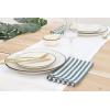 PurpleEssences Plain Striped Cloth Napkins – Set of 12-100% Cotton – 18 x 18 Inch – Fall Thanksgiving Halloween – Perfect Everyday Use Dinner Napkin – Black and White(Forest Green White)