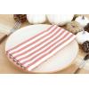 PurpleEssences Plain Striped Cloth Napkins – Set of 12-100% Cotton – 18 x 18 Inch – Fall Thanksgiving Halloween – Perfect Everyday Use Dinner Napkin – Black and White(Orange White)