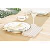 PurpleEssences Plain Striped Cloth Napkins – Set of 12-100% Cotton – 18 x 18 Inch – Fall Thanksgiving Halloween – Perfect Everyday Use Dinner Napkin – Black and White(Beige White)