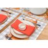 PurpleEssences Pumpkin Table Placemats Set of 4, 13×19 Inch, Cotton, Washable Cloth Table Mats, Ideal for Fall, Thanksgiving Harvest Table Décor with Festive Charm – Pumpkin Plaid Orange(Pumpkin Plaid – Orange)