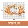 PurpleEssences Pumpkin Table Placemats Set of 4, 13×19 Inch, Cotton, Washable Cloth Table Mats, Ideal for Fall, Thanksgiving Harvest Table Décor with Festive Charm – Pumpkin Plaid Orange(Pumpkin Plaid – Orange)