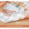 PurpleEssences Pumpkin Table Placemats Set of 4, 13×19 Inch, Cotton, Washable Cloth Table Mats, Ideal for Fall, Thanksgiving Harvest Table Décor with Festive Charm – Pumpkin Plaid Orange(Pumpkin Plaid – Orange)