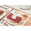 PurpleEssences Pumpkin Table Placemats Set of 4, 13×19 Inch, Cotton, Washable Cloth Table Mats, Ideal for Fall, Thanksgiving Harvest Table Décor with Festive Charm – Pumpkin Plaid Orange(Hello Pumpkin – Orange)