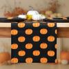 PurpleEssences Pumpkin Table Runner 13×72 Inch – Fall Harvest Seasonal Decor with Pumpkins – Cotton Dining Table Centerpiece for Thanksgiving, Home Gatherings (Harvest, 13 x 72 Inch)(Halloween Pumpkin)
