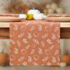 PurpleEssences Pumpkin Table Runner 13×72 Inch – Fall Harvest Seasonal Decor with Pumpkins – Cotton Dining Table Centerpiece for Thanksgiving, Home Gatherings (Harvest, 13 x 72 Inch)(Pumpkin Spice)
