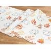 PurpleEssences Pumpkin Table Runner, Cotton 13×72 Inch Autumn Table Runner for Fall Outdoor & Indoor Party, Thanksgiving Table Runners for Kitchen Dining Table – Pumpkin Stack Plaid Blue(Pumpkin and Autumn)