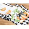 PurpleEssences Pumpkin Table Runner, Cotton 13×72 Inch Autumn Table Runner for Fall Outdoor & Indoor Party, Thanksgiving Table Runners for Kitchen Dining Table – Pumpkin Stack Plaid Blue(Pumpkin Bow)