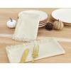 PurpleEssences Rust Cloth Napkins with Fringes, 100% Cotton Fall Thanksgiving Table Cloth Napkins, Set of 6 18×18 Inch Reusable Dinner Napkins for Parties and Weddings(Royal Linen)