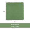 PurpleEssences Rust Cloth Napkins with Fringes, 100% Cotton Fall Thanksgiving Table Cloth Napkins, Set of 6 18×18 Inch Reusable Dinner Napkins for Parties and Weddings(Sage Green)