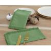 PurpleEssences Rust Cloth Napkins with Fringes, 100% Cotton Fall Thanksgiving Table Cloth Napkins, Set of 6 18×18 Inch Reusable Dinner Napkins for Parties and Weddings(Sage Green)
