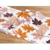PurpleEssences Rust Jacquard Fall Table Runner Collection, 14×90-in Autumn Table Runner for Fall Harvest & Farmhouse Kitchen, Damask Cotton Thanksgiving Table Runners, Maple Leaves(Maple Leaves)